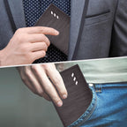 Long Wallet for Men, RFID Blocking Bifold Leather Wallet, Men'S Long Slim Wallet with ID Window and Multiple Card Slots