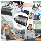Accordion File Organizer with Zipper 13-Pocket, A7 Transparent Document Bag, Waterproof Document Storage for Home, Office, School