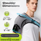 Cordless Shoulder Massager, Heated Shoulder Wrap with Vibration, Electric Shoulder Heating Pads Heated Shoulder Braces with 3 Heating Setting, Left Right Shoulder Massage for Men Women