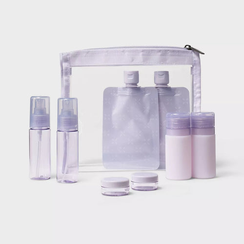 8Pc Travel Toiletry Set Thistle - Open Story™️: Portable Beauty Tool Set