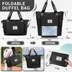 Large Capacity Folding Travel Bag,Expansion Travel Duffel Bag with Dry and Wet Separation Portable Travel Duffel Bag