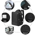 Dwelke Extra Large Travel Backpack for Women as Person Item Flight Approved, 40L Carry on Backpack, 17 Inch Laptop Backpack, Waterproof Backpack, Hiking Backpack, Casual Bag Backpack(Black)