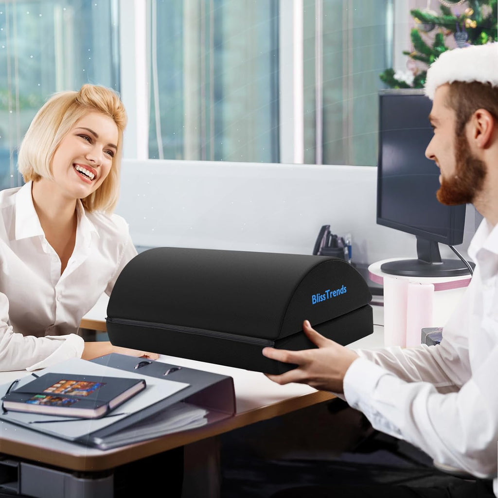 Foot Rest for under Desk at Work-Versatile Foot Stool with Washable Cover-Comfor