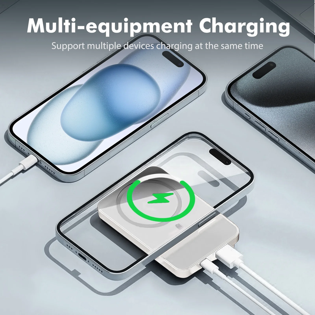 10,000mAh Magnetic Wireless Power Bank – 22.5W Fast Charging, LED Display | Compatible with iPhone 8 & Above