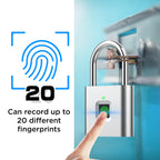 Waterproof Smart Fingerprint Door Lock Keyless Padlock Security USB Rechargeable