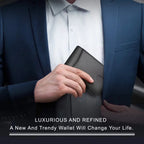 RFID Blocking Protection Men'S Modern Card Wallet, Black