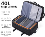 Travel Backpack with USB Charging Port 40L Expandable 17 Inch Carry on Backpack Water-Resistant Work Business Laptop Backpack for Men