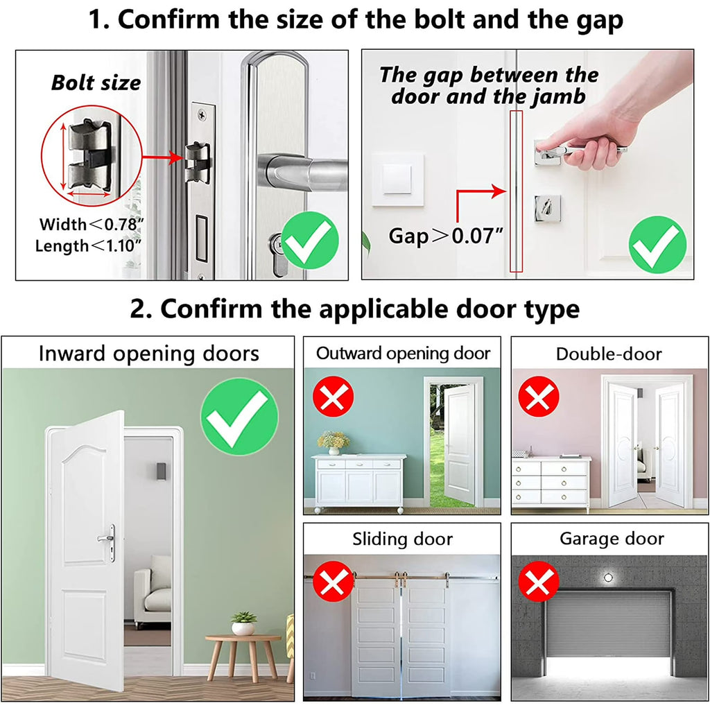 Upgrade Portable Door Lock,Hotel Door Lock Latch for Travel,Security Door Lock for Additional Safety and Privacy,Home Security Defender,Extra Lock for Traveling Home Bedroom Hotel Apartment College