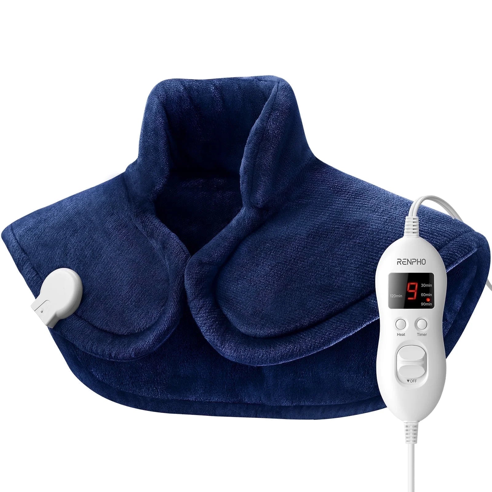 Extra Large Heating Pad for Shoulders Neck and Back, 9 Temperature Settings, FSA HSA Eligible, 19"X 24"，Birthday Valentine'S Gifts for Women Men, Blue