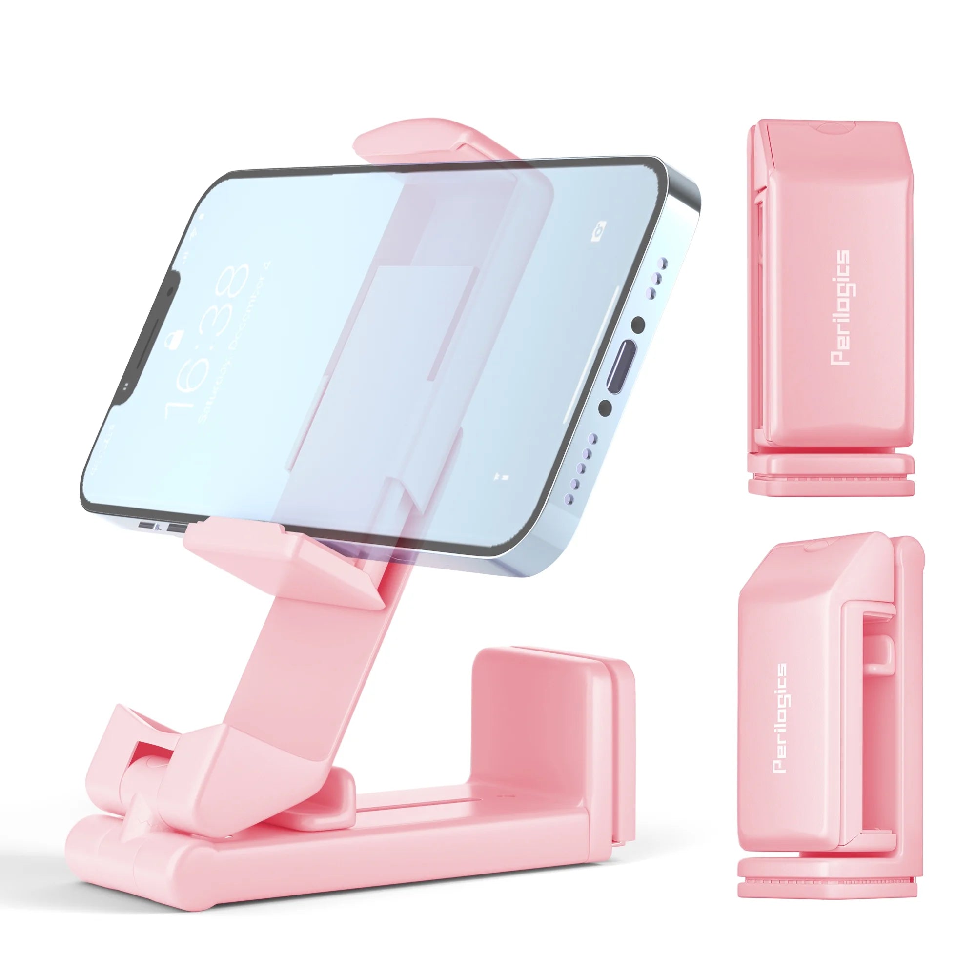 Universal Airplane Travel Phone Holder Mount, Hands-Free Viewing with Dual 360° Rotation, Black