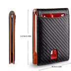 RFID Blocking Protection Men'S Modern Card Wallet, Black