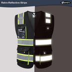 Hi Vis Reflective Safety Vests for Men Women High Visibility Vest with Pockets M