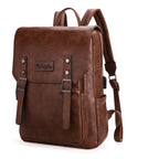 Wrangler Leather Backpack Purse for Women Laptop Backpack Fashion Pink Backpack, Dark Brown