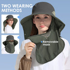 Nylon Sun Hats for Women and Men UPF 50+ Sun Protection and Neck Flap,Bucket Hat for Men and Women