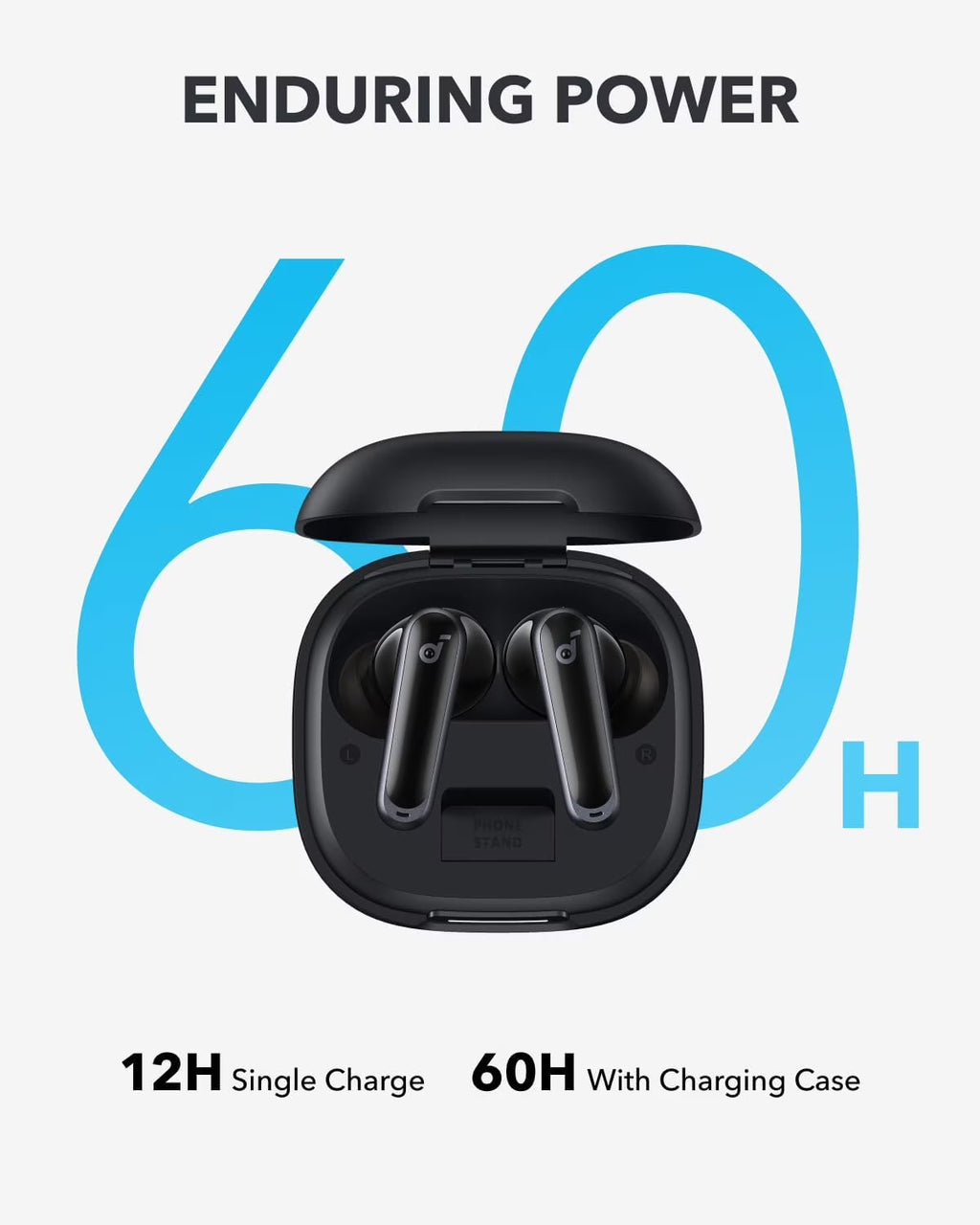 P40I by Anker, Noise Cancelling Wireless Earbuds, Black