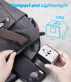 European Travel Plug Adapter,  Travel Adapter with Type C, White