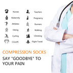 3/67 Pair Compression Stocking Women Men Knee High 30Mmhg Edema Diabetes Varicose Veins Running Travel Sport Compression Socks