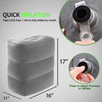 DREAMER COMFORT Inflatable Foot Rest Travel Pillow
