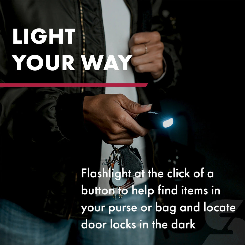 2-In-1 Personal Alarm with LED Light, Auto Keychain, 2.5 in X 1.5 in X 1.5 In, Rose Gold, 1 Ct