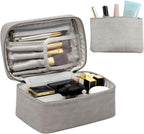 Makeup Bag Travel Cosmetic Bag Makeup Organizer Bag Travel Make up Bag Waterproof Make up Organizer Bag Makeup Bags for Women Girls.(Grey)