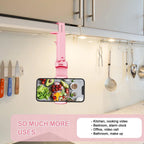 Universal Airplane Travel Phone Holder Mount, Hands-Free Viewing with Dual 360° Rotation, Black