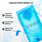 Hydration Backpack, 18L Hiking Water Pack with Water Bladder 2L/67Oz Hydropack Biking, Green