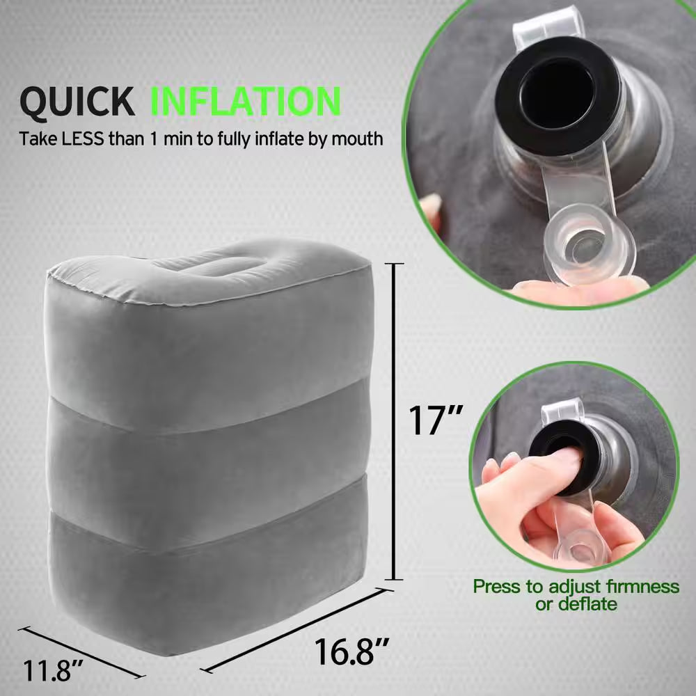 DREAMER COMFORT Inflatable Foot Rest Travel Pillow