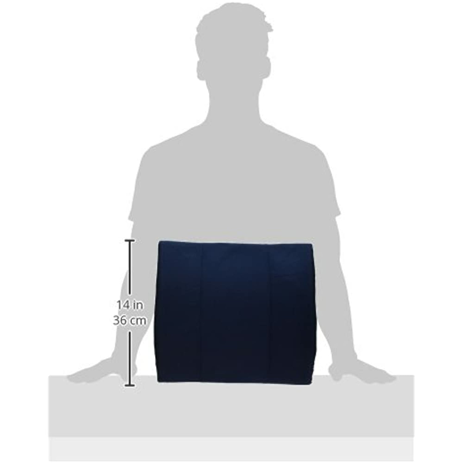 Contour Pillow Office Chair Lower Back/Lumbar Support, Therapeutic Cushion for Body, Blue