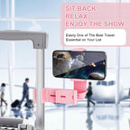 Universal Airplane Travel Phone Holder Mount, Hands-Free Viewing with Dual 360° Rotation, Black