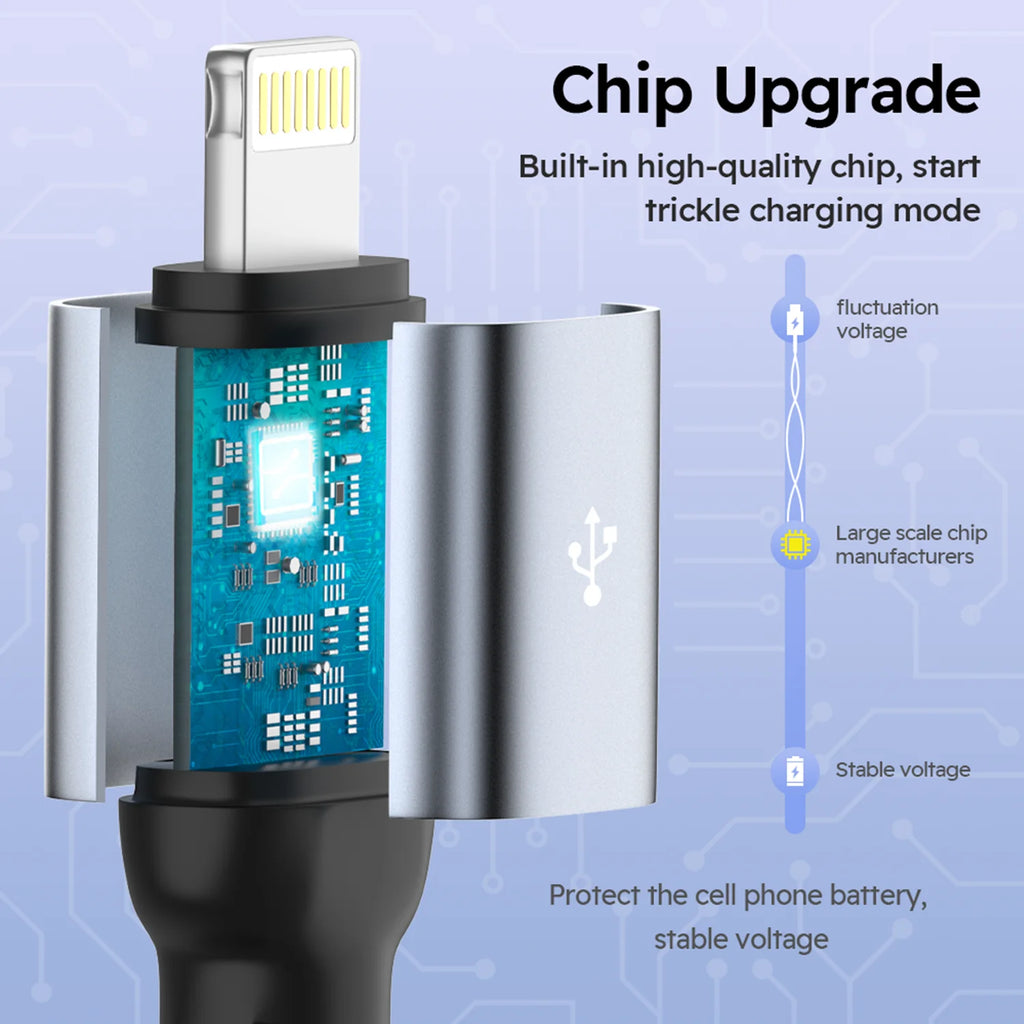 100W 3-In-1 USB Charger Cord Cell Phone Charging Cable Fast Charging Data Cable, Black