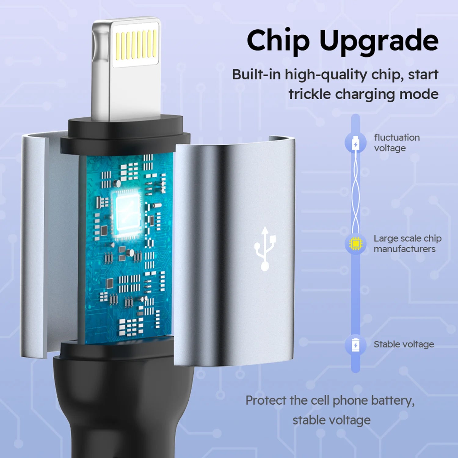 100W 3-In-1 USB Charger Cord Cell Phone Charging Cable Fast Charging Data Cable, Black