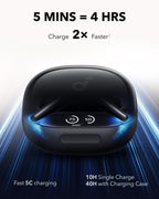 Liberty 4 Pro by Anker, Noise Cancelling Wireless Earbuds, Black