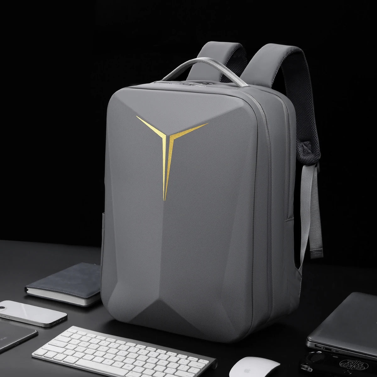 Hard-Shell Gaming Backpack, Cross-Border Fashion School Bag, Laptop Bag, Business Travel 18Inch Laptop Bag, Commuting and Business Trip Travel Bag