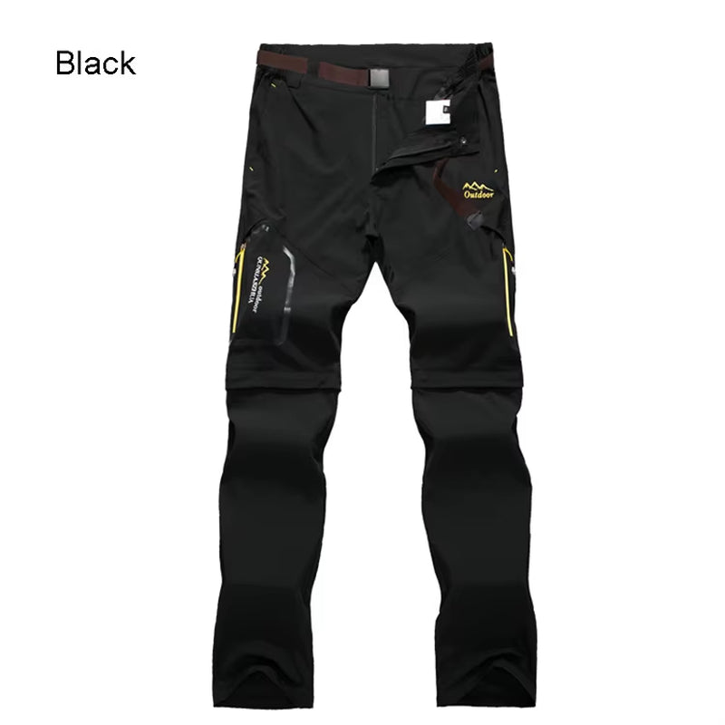 Men'S Camping Hiking Pants Trekking High Stretch Summer Thin Waterproof Quick Dry Uv-Proof Outdoor Travel Trousers