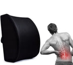 Ergonomic Lumbar Support Pillow - Elevates Lower Back Comfort - Pure Memory Foam - Use in Car or Office Chair - Fits Most Seats - Breathable Mesh - Washable Cover