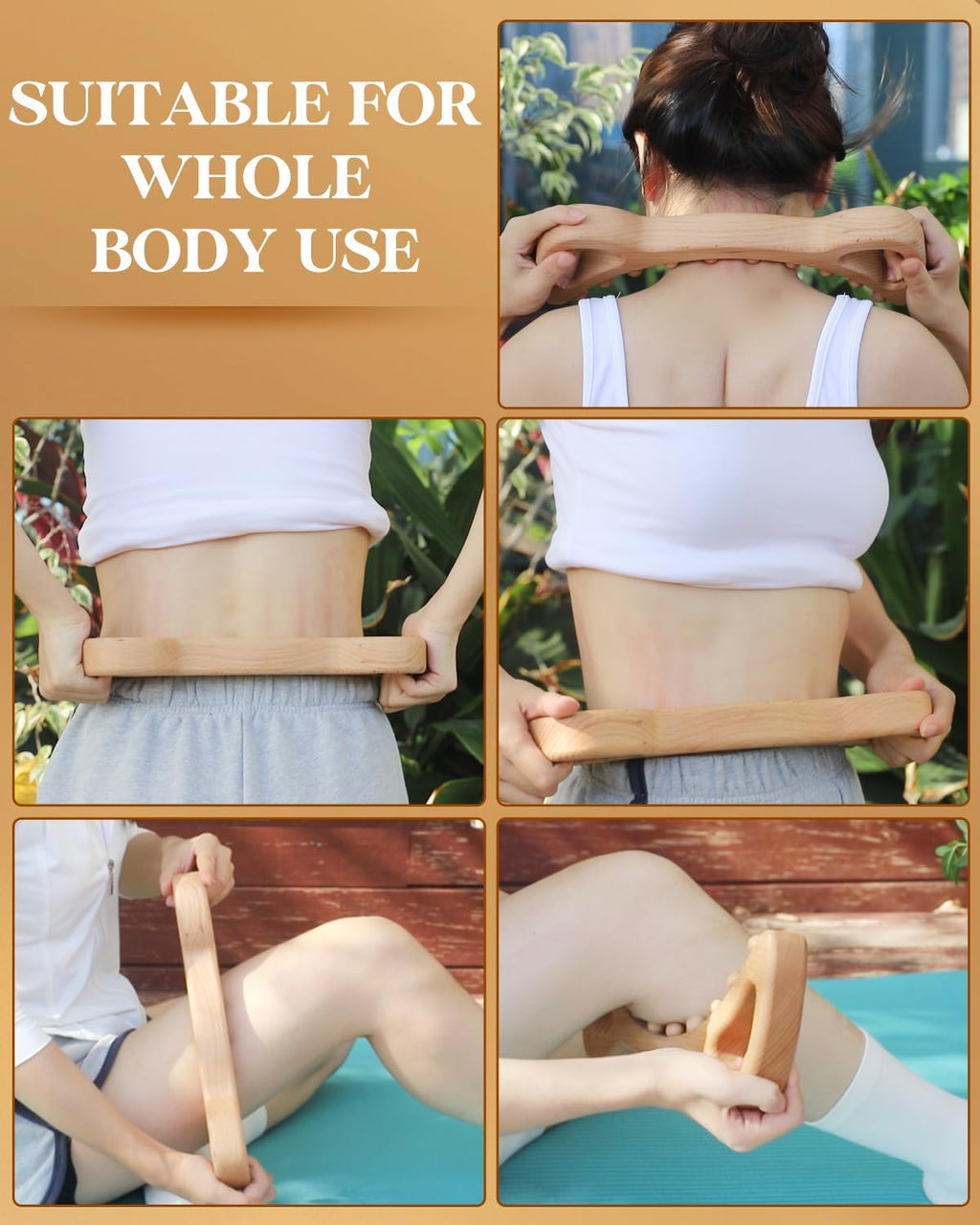 Wood Therapy Massage Tools, Cellulite Massager Body Slim Brush, Maderoterapia Ki