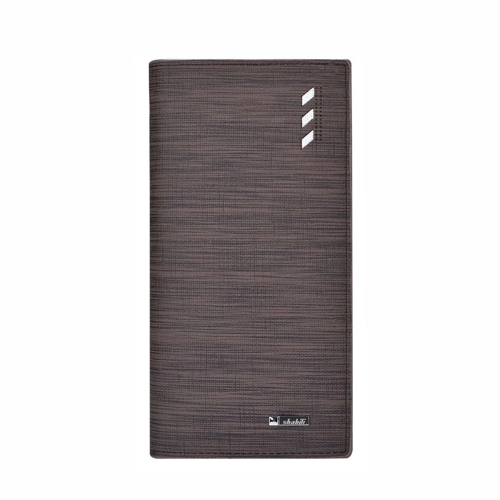 Long Wallet for Men, RFID Blocking Bifold Leather Wallet, Men'S Long Slim Wallet with ID Window and Multiple Card Slots