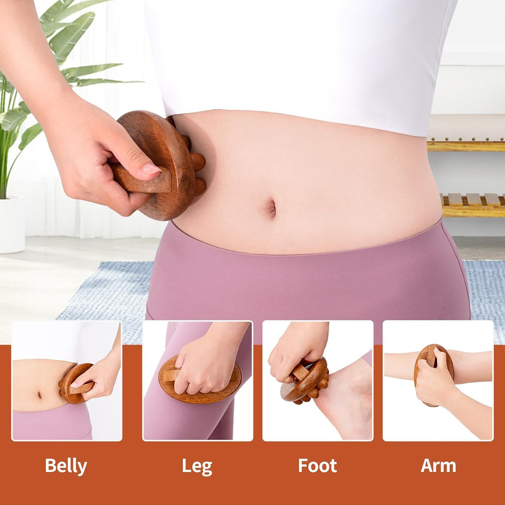 3-In-1 Wood Therapy Massage Tools Wooden Lymphatic Drainage Massager Maderoterap