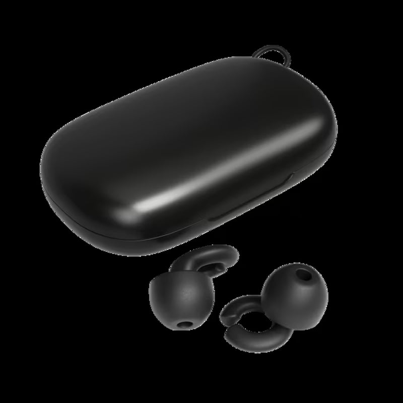 Hoops Reusable Soft Silicone Ear Plugs, 17Db Noise Reduction Rating, Case Included, Black