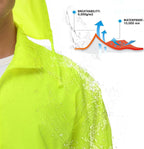 Men'S Rain Jacket Cycling Running Jackets Waterproof Raincoat with Hood Windbreaker Hiking Jacket Rain Coat