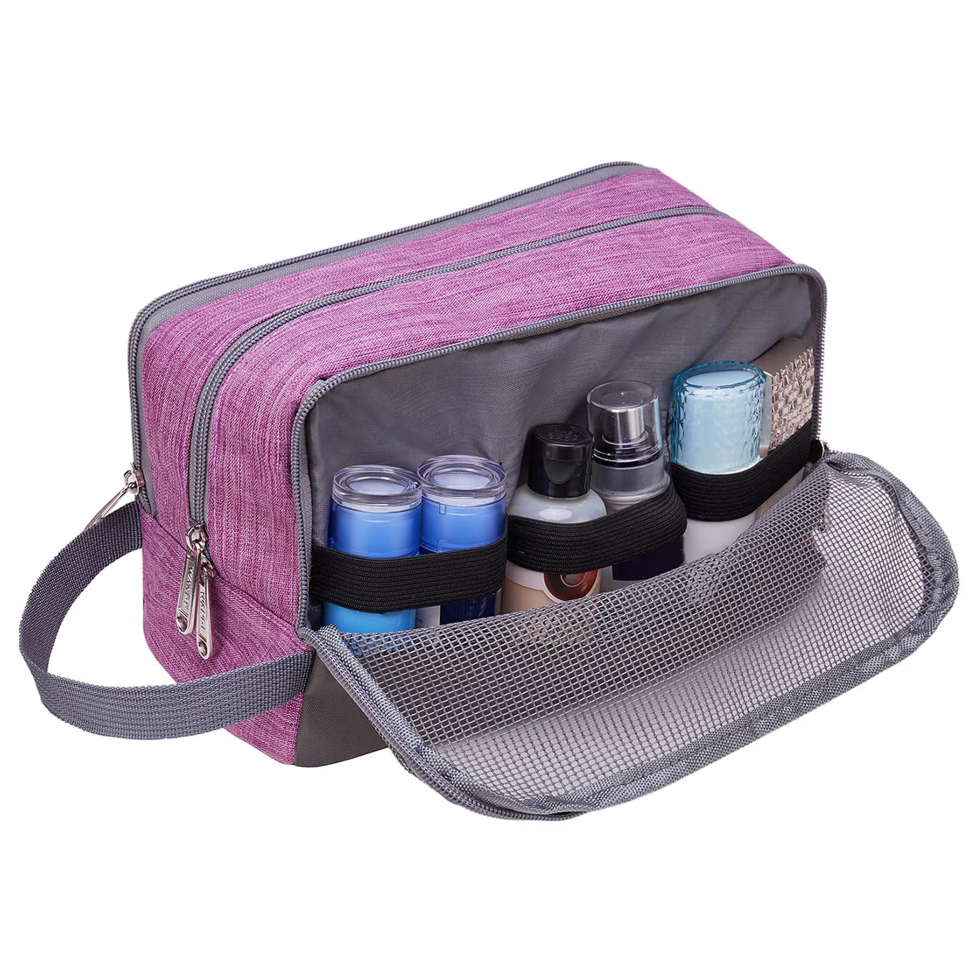 Toiletry Bag for Women Ladies Hanging Travel Dopp Kit Lightweight Water Resistant Small Shaving Bag Bathroom Cosmetic Organizer for Women, Purple