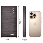 Long Wallet for Men, RFID Blocking Bifold Leather Wallet, Men'S Long Slim Wallet with ID Window and Multiple Card Slots