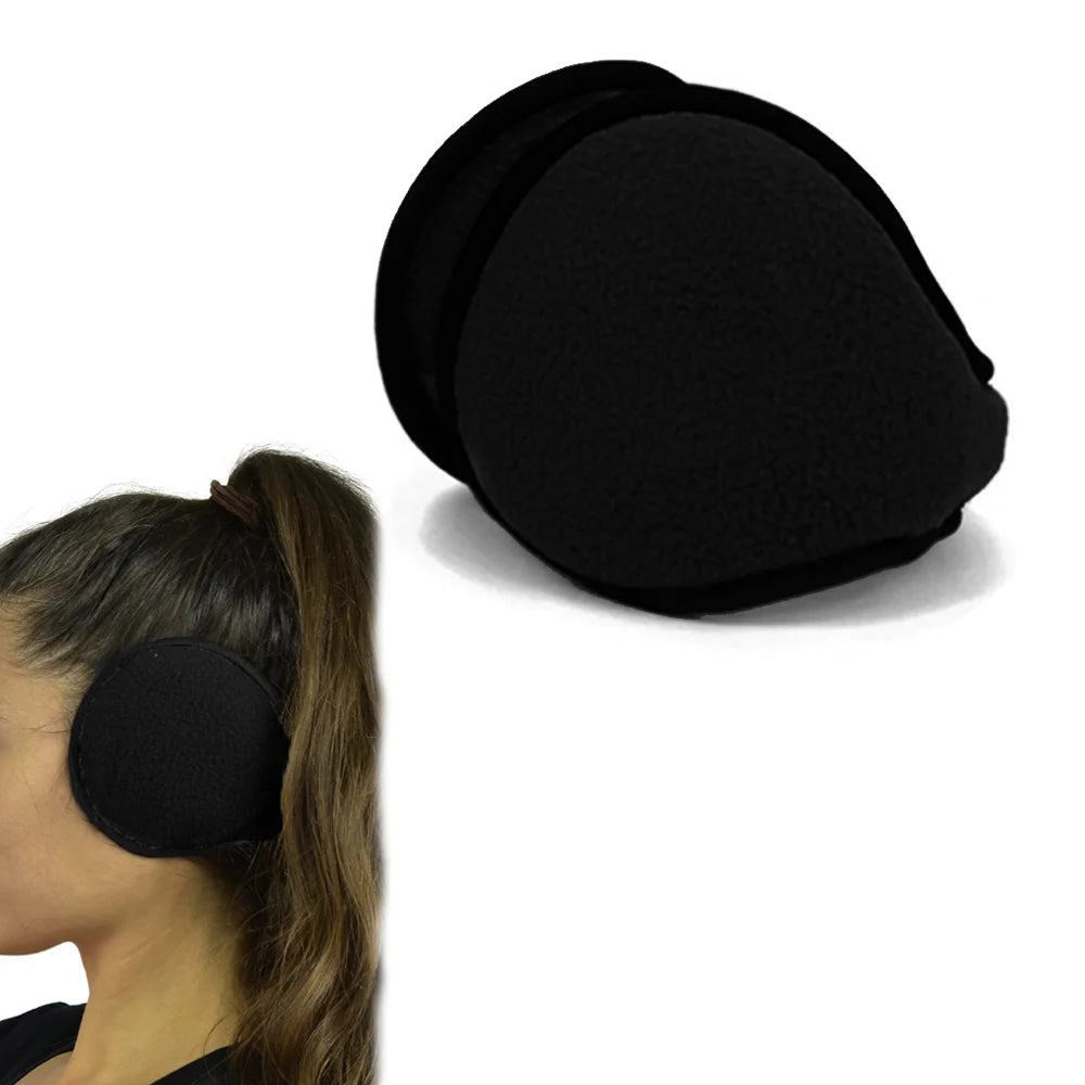 2 Ear Muffs Winter Ear Warmers Fleece Earwarmer Mens Womens behind the Head Band