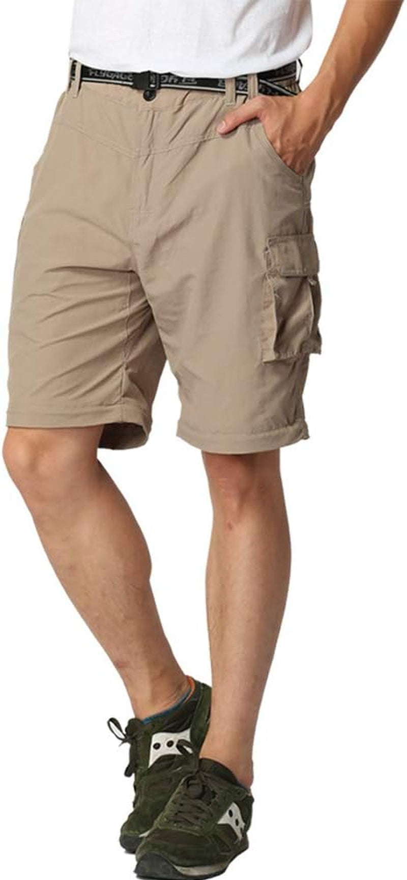Men’S Hiking Pants Zip off Cargo Pants Lightweight Quick Dry Convertible Outdoor Shorts