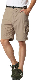 Men’S Hiking Pants Zip off Cargo Pants Lightweight Quick Dry Convertible Outdoor Shorts