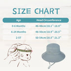 Beach Baby Sun Hat UPF 50+ Sun Protection Wide Brim Summer Baby Boy Bucket Hats Cute Toddler Sun Hats for Boy Navy XS
