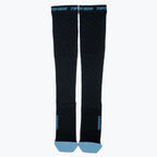 Jupitergear Endurance Compression Socks for Running and Hiking - Black with Blue Accent - Large/Extra Large