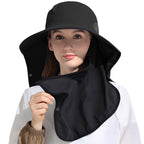 Nylon Sun Hats for Women and Men UPF 50+ Sun Protection and Neck Flap,Bucket Hat for Men and Women