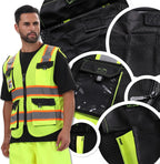 Hi Vis Reflective Safety Vests for Men Women High Visibility Vest with Pockets M