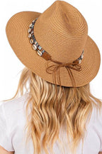 Sea Shell Hat Band Straw Fedora Sun Hat